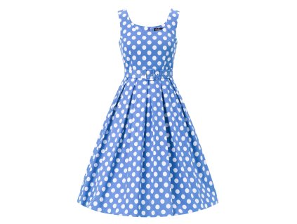 Amanda Light Blue Polka Dot Dress 1