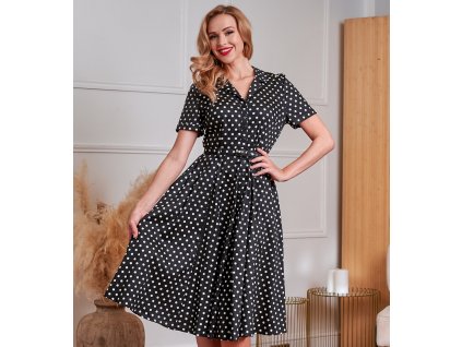BELLA Black Polka Dot Dress 7