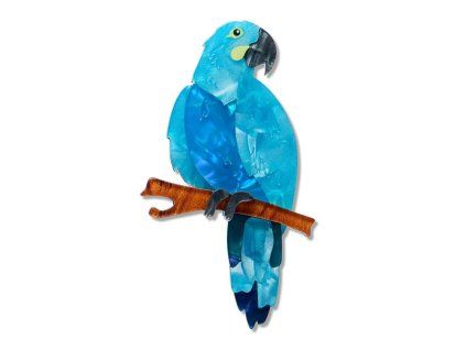 Glaucous Macaw Brooch 1