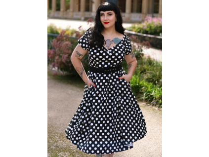 Lily Black White Polka Dot Dress 6