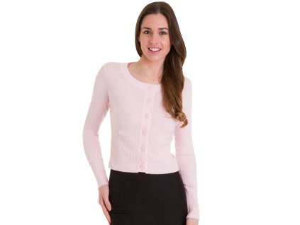 Banned Retro krátký kardigan Dolly - Pink