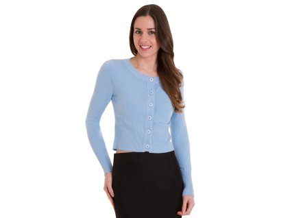 Banned Retro krátký kardigan Dolly - Light Blue