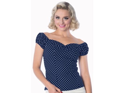 Banned Retro top I Carried a Watermelon - Blue