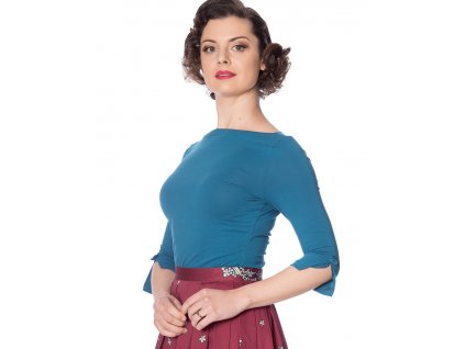 Banned Retro top Oonagh - Dark Teal