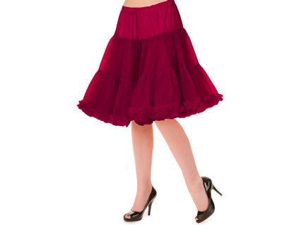 Banned Retro Walkabout Petticoat Burgundy Short 20"