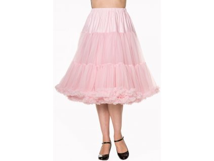 Banned Retro Lifeforms Petticoat Light Pink Long 26"