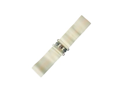 Smetanový elastický široký retro pásek Banned Retro