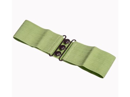 Olivový elastický široký retro pásek Banned Retro