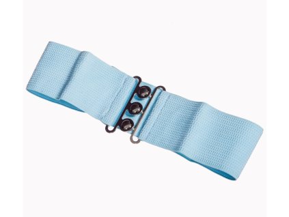 Světle modrý elastický široký retro pásek Banned Retro