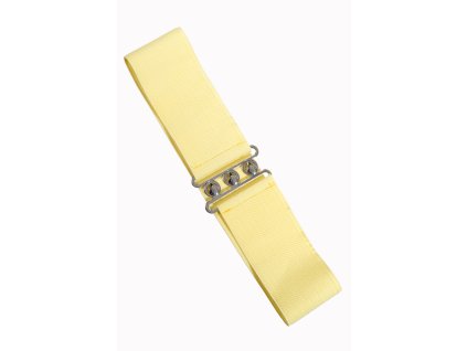 Světle žlutý elastický široký retro pásek Banned Retro