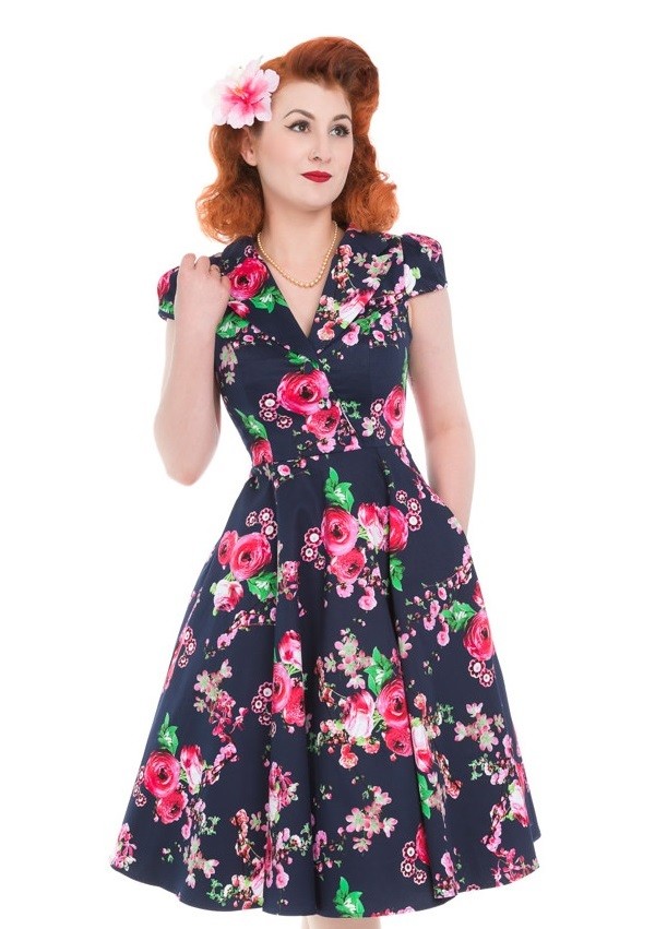 H&R London šaty Midnight Garden Velikost: S (UK 10)