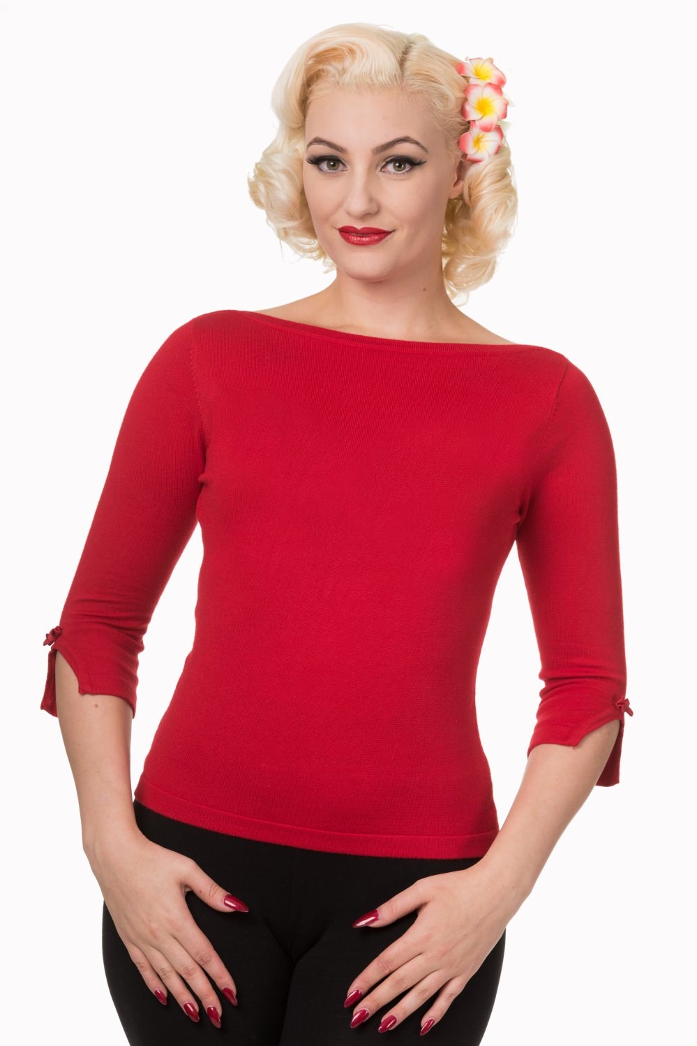 Banned Retro top Addicted - Red Velikost: S (UK 10)