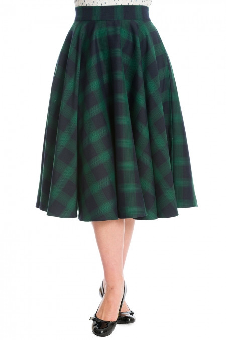 Banned Retro tartanová sukně Sweet Check Velikost: M (UK 12)