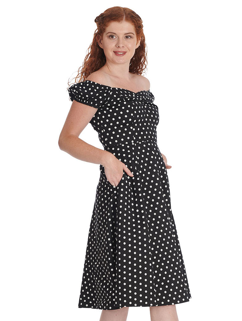 Banned Retro šaty Sweet Spot - Black Velikost: M (UK 12)