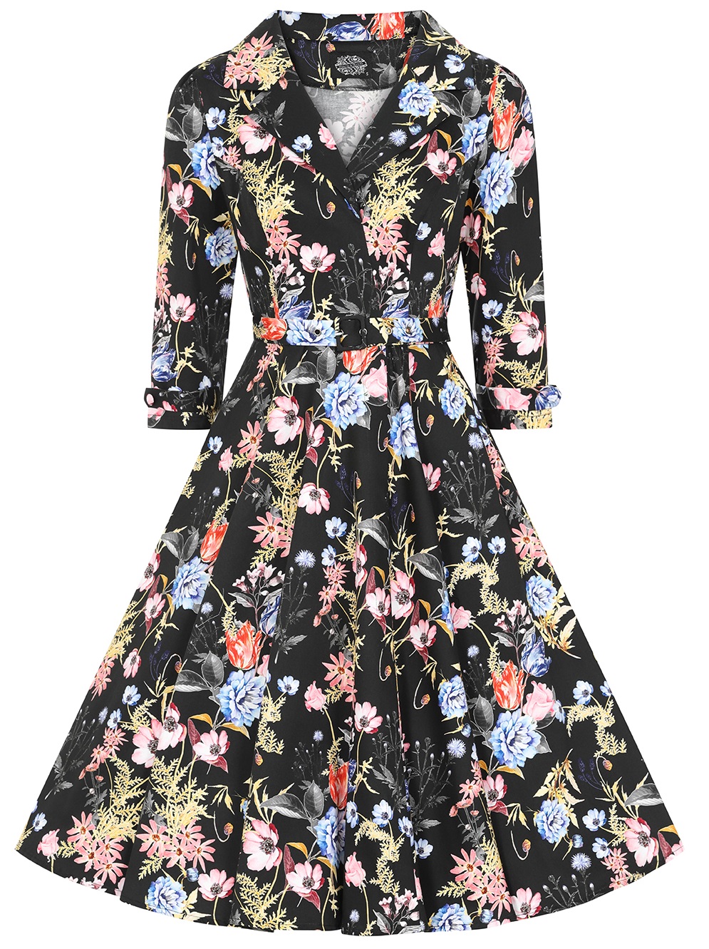 H&R London retro šaty Margot Velikost: S (UK 10)