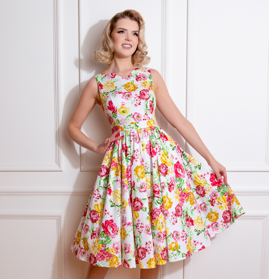 H&R London retro šaty Dawn Velikost: M (UK 12)