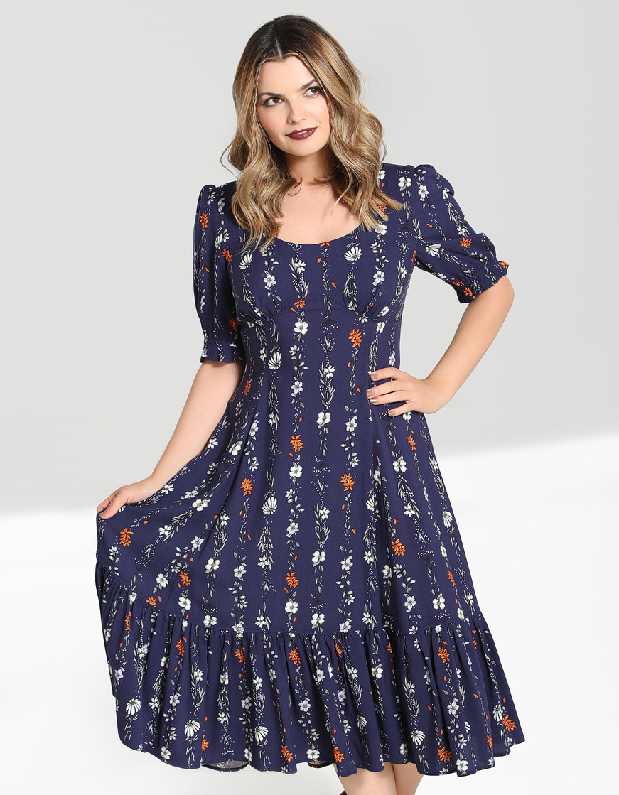 Hell Bunny maxi šaty Asta Velikost: L (UK 14)