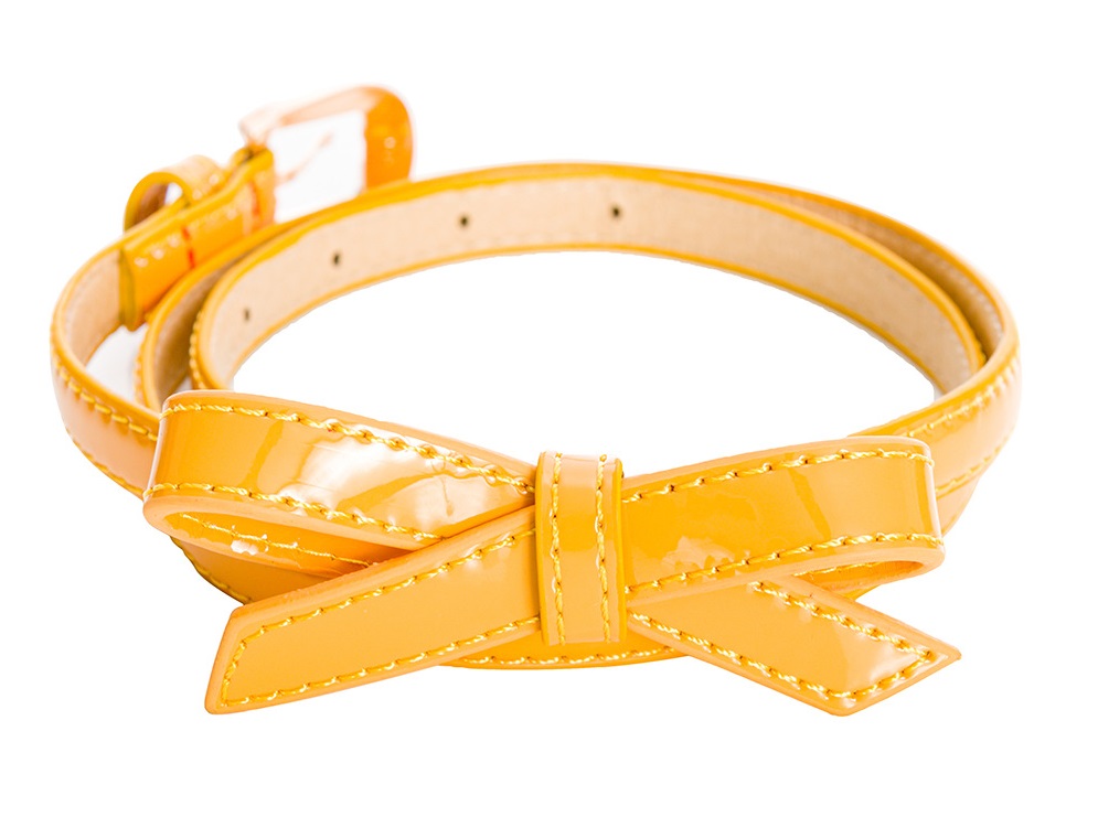 Banned Retro Retro pásek Gold Rush hořčicově žlutý Velikost: L (UK 14)