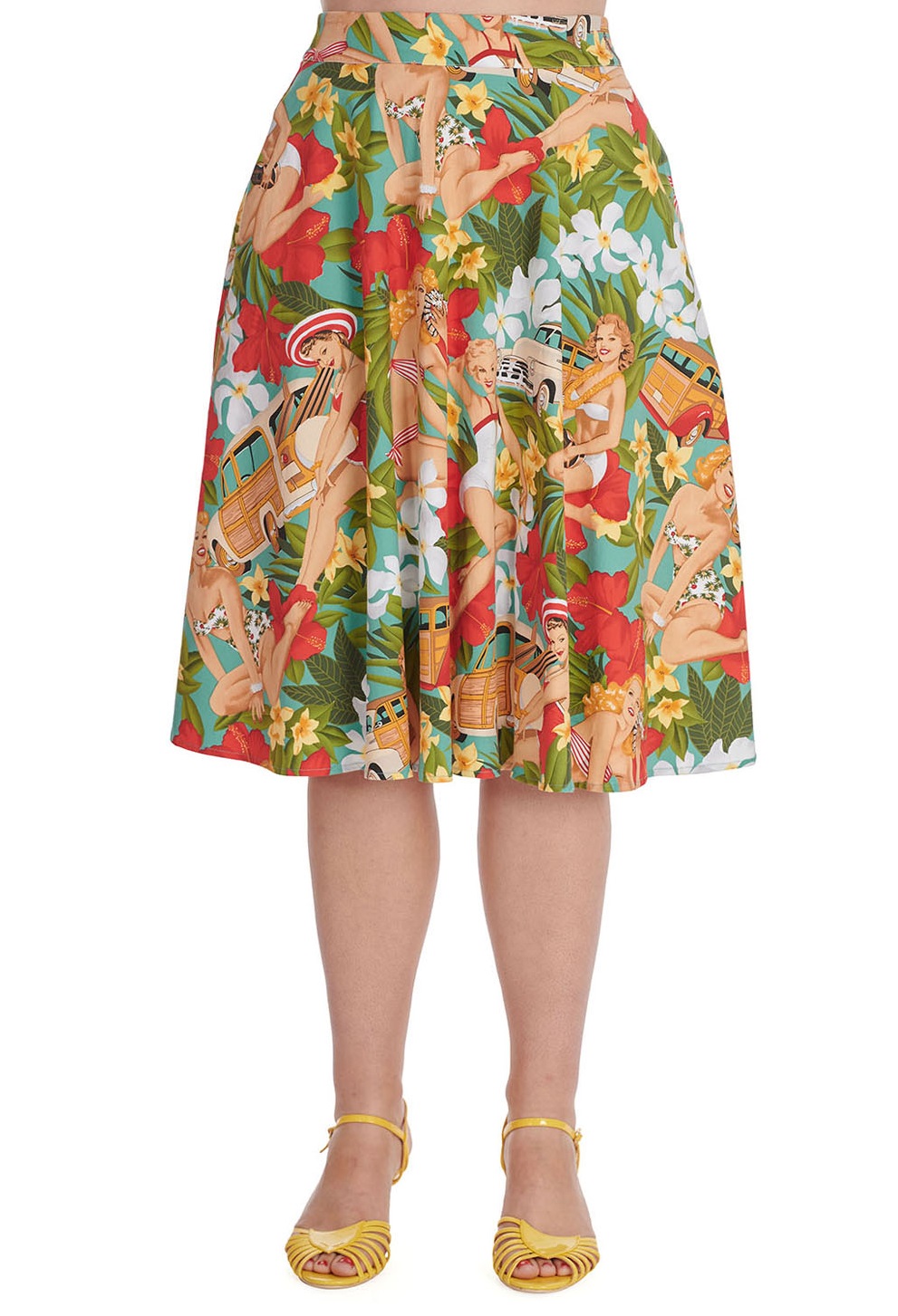 Banned Retro sukně Tropic Dreamer Velikost: XL (UK 16)