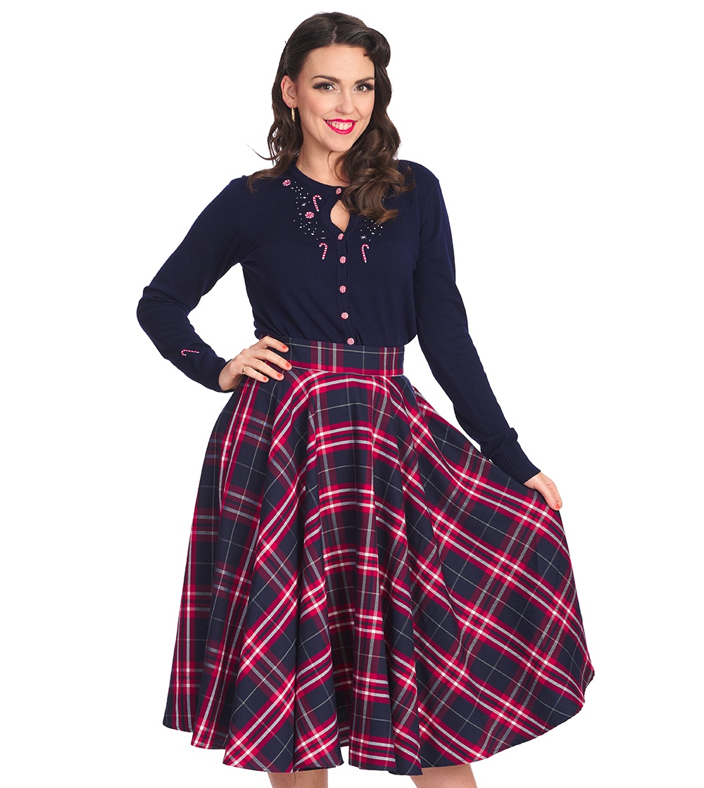 Banned Retro sukně Chic Check Velikost: S (UK 10)