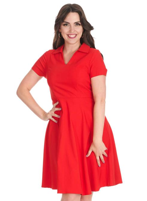 Banned Retro šaty Wonder - Red Velikost: XL (UK 16)