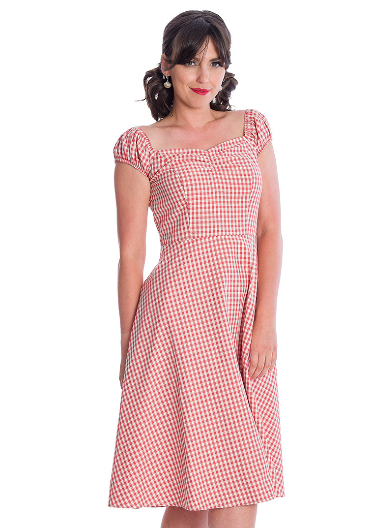 Banned Retro šaty Gingham Picnic Velikost: XL (UK 16)