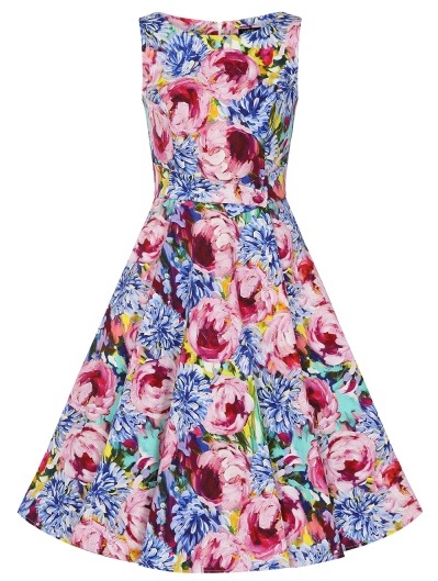 H&R London retro šaty Elsa Velikost: M (UK 12)