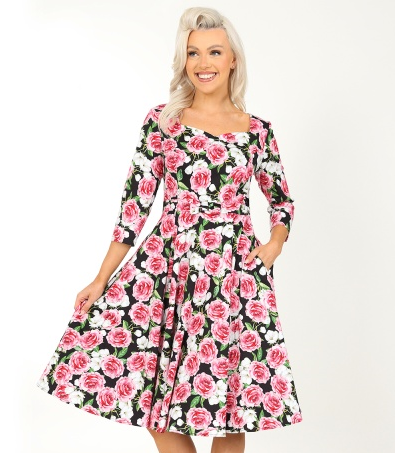 H&R London retro šaty Dana Velikost: XS (UK 8)