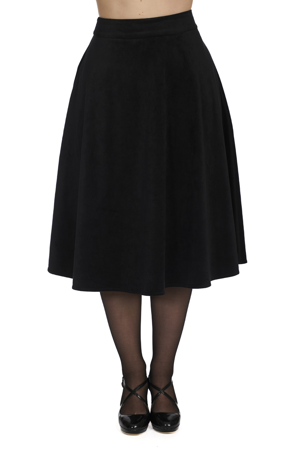 Banned Retro sukně Velvet Dreams - Black Velikost: M (UK 12)