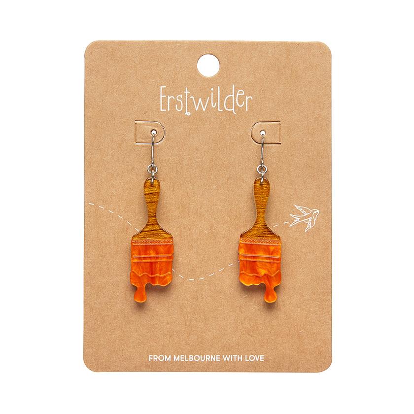 Erstwilder náušnice Paint Brush Ripple - Orange