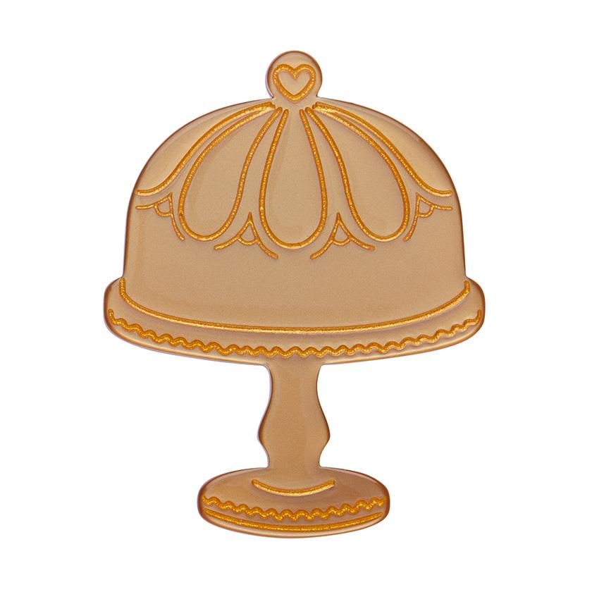 Erstwilder mini brož Classic Cake Stand - Gold