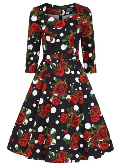 H&R London retro šaty Catriona Velikost: XS (UK 8)