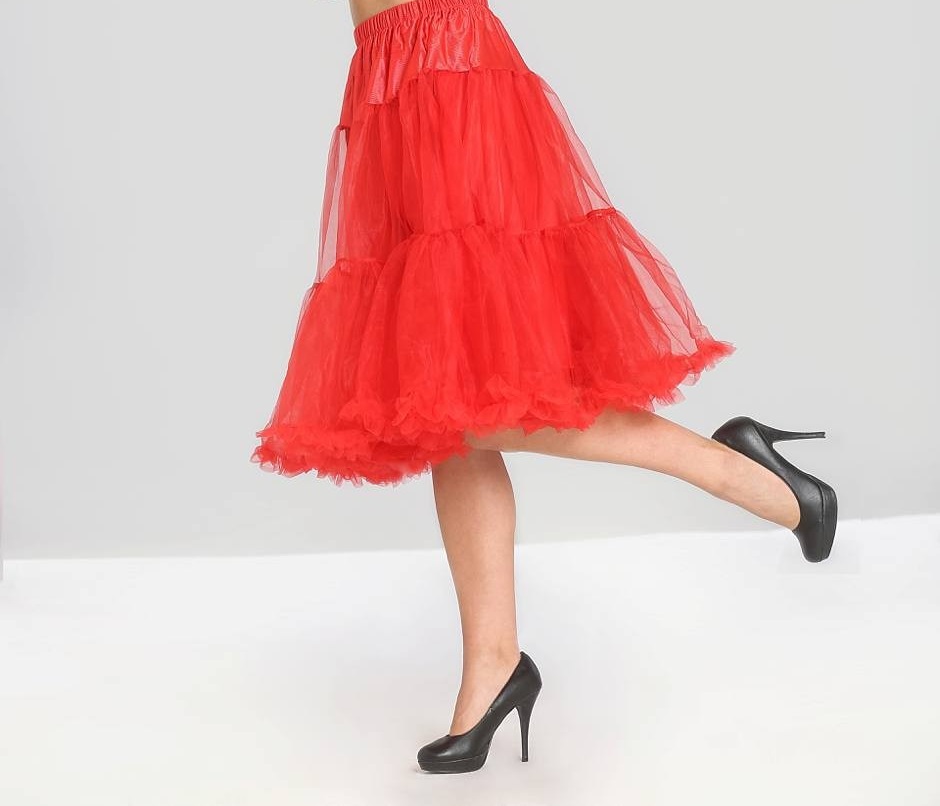 Hell Bunny nízko-objemová spodnička Penelope, červená Velikost: XS-S