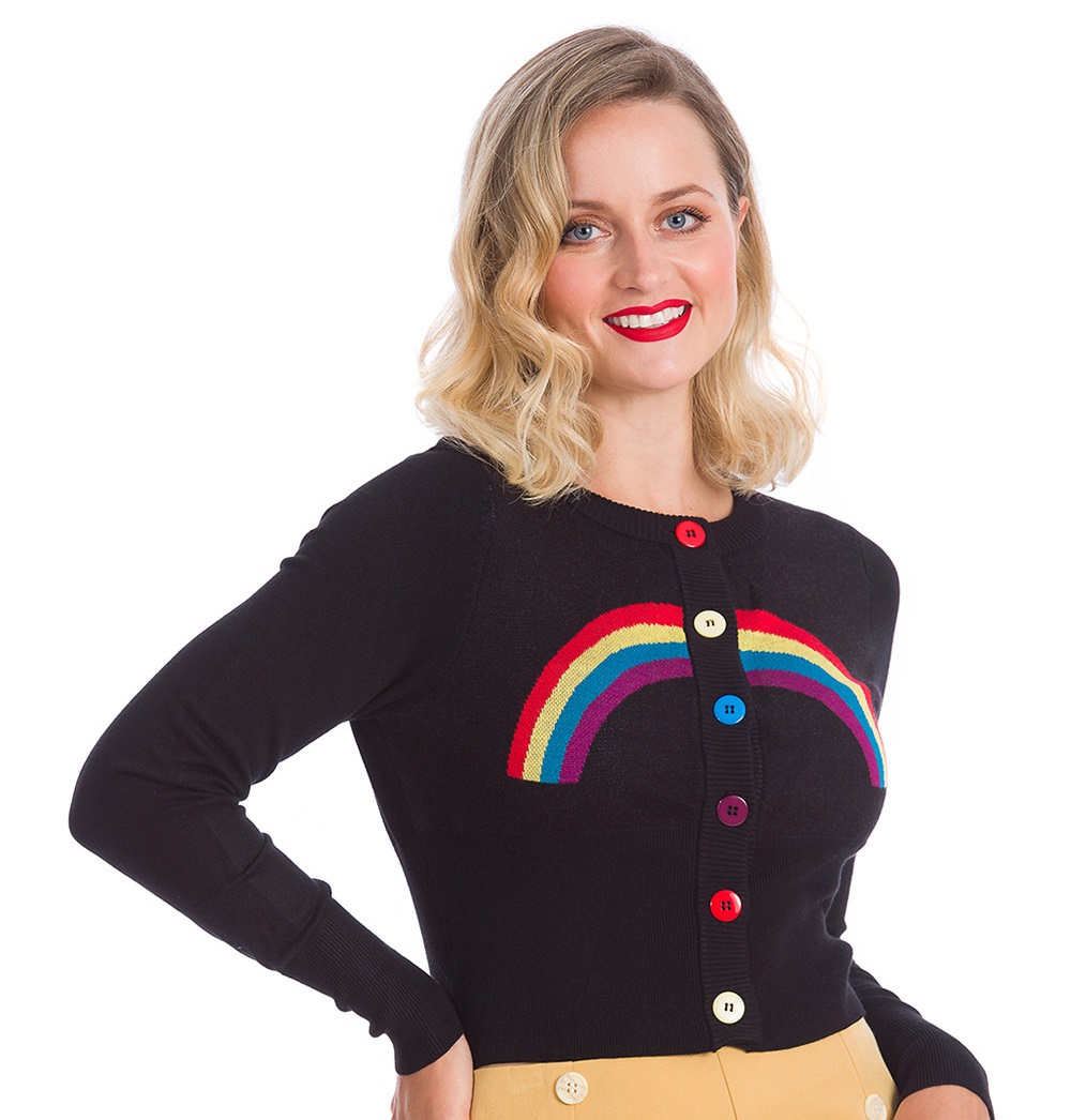 Banned Retro kardigan Rainbow Days Ahead Velikost: L (UK 14)