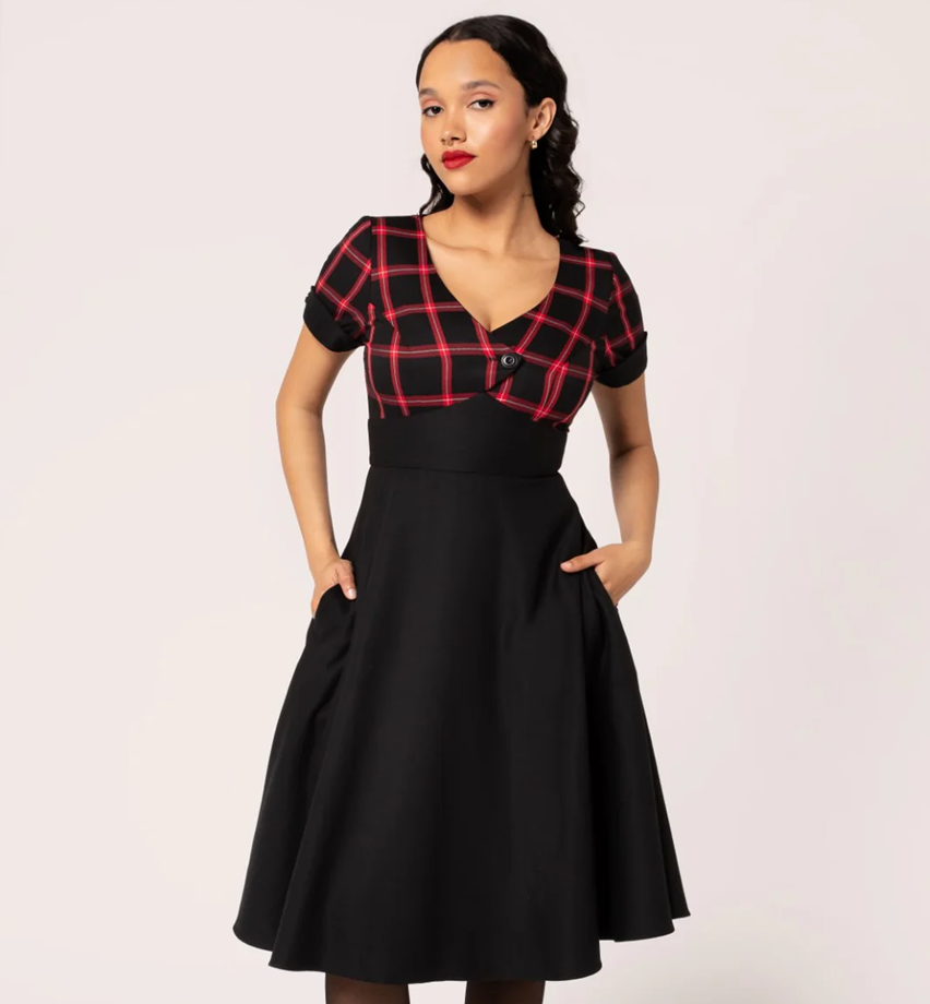 Hell Bunny retro šaty Janine Velikost: XS (UK 8)