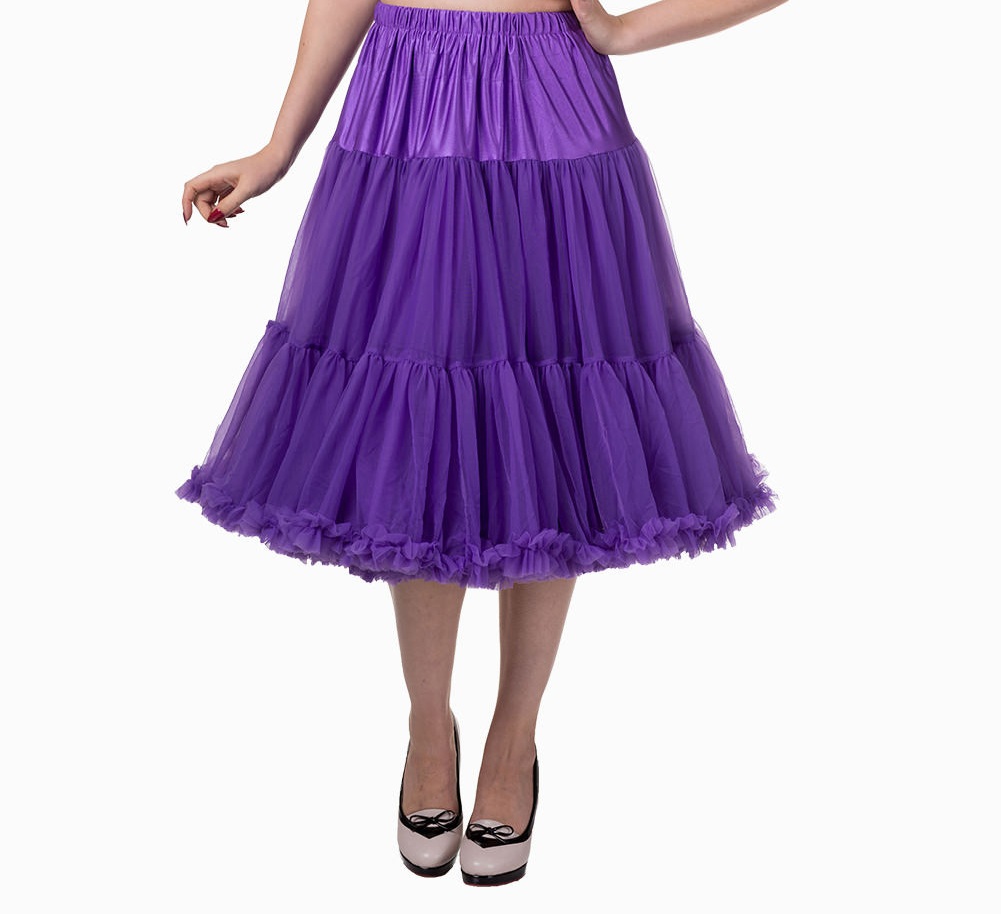 Banned Retro spodnička Lifeforms fialová dlouhá Velikost: XL-2XL