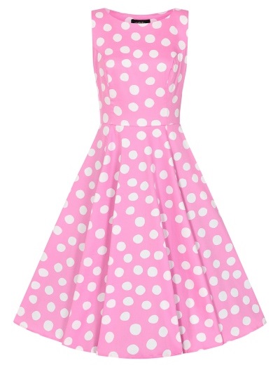 H&R London puntíkované retro šaty Lyra Velikost: 2XL (UK 18)