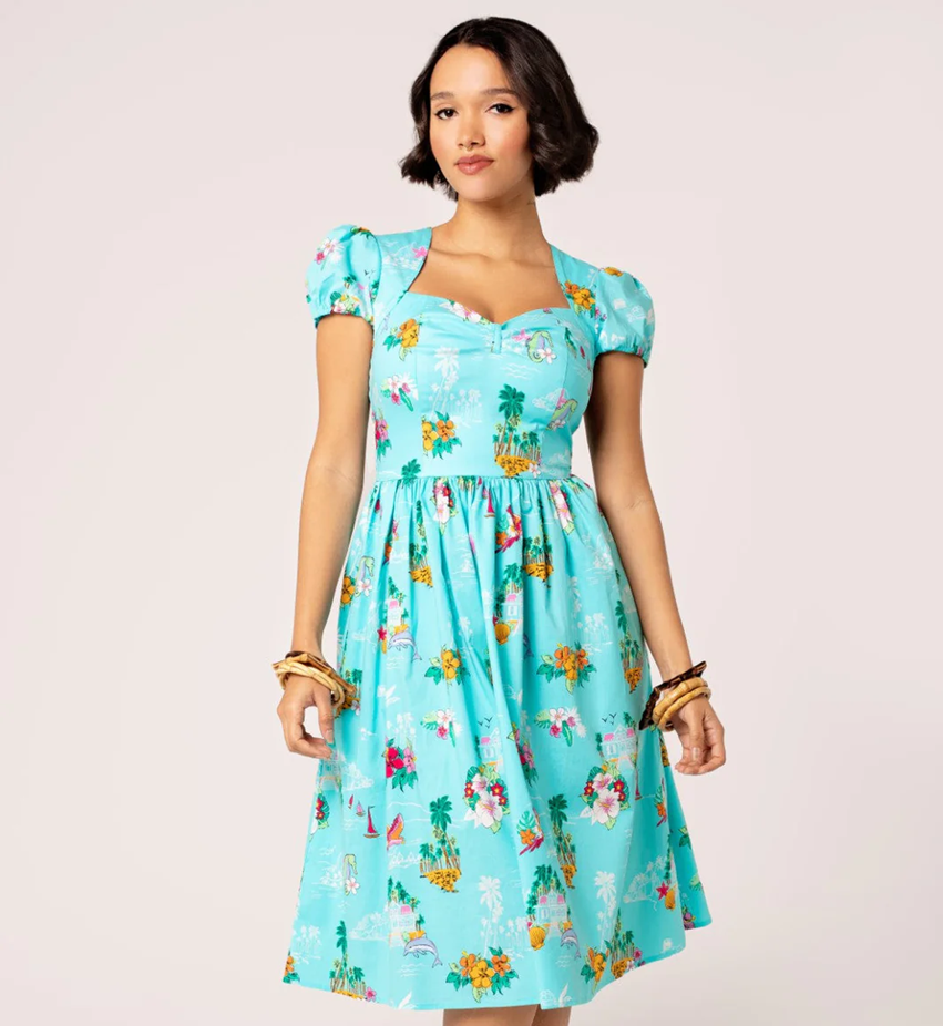 Hell Bunny retro šaty Ayanna Velikost: 2XL (UK 18)