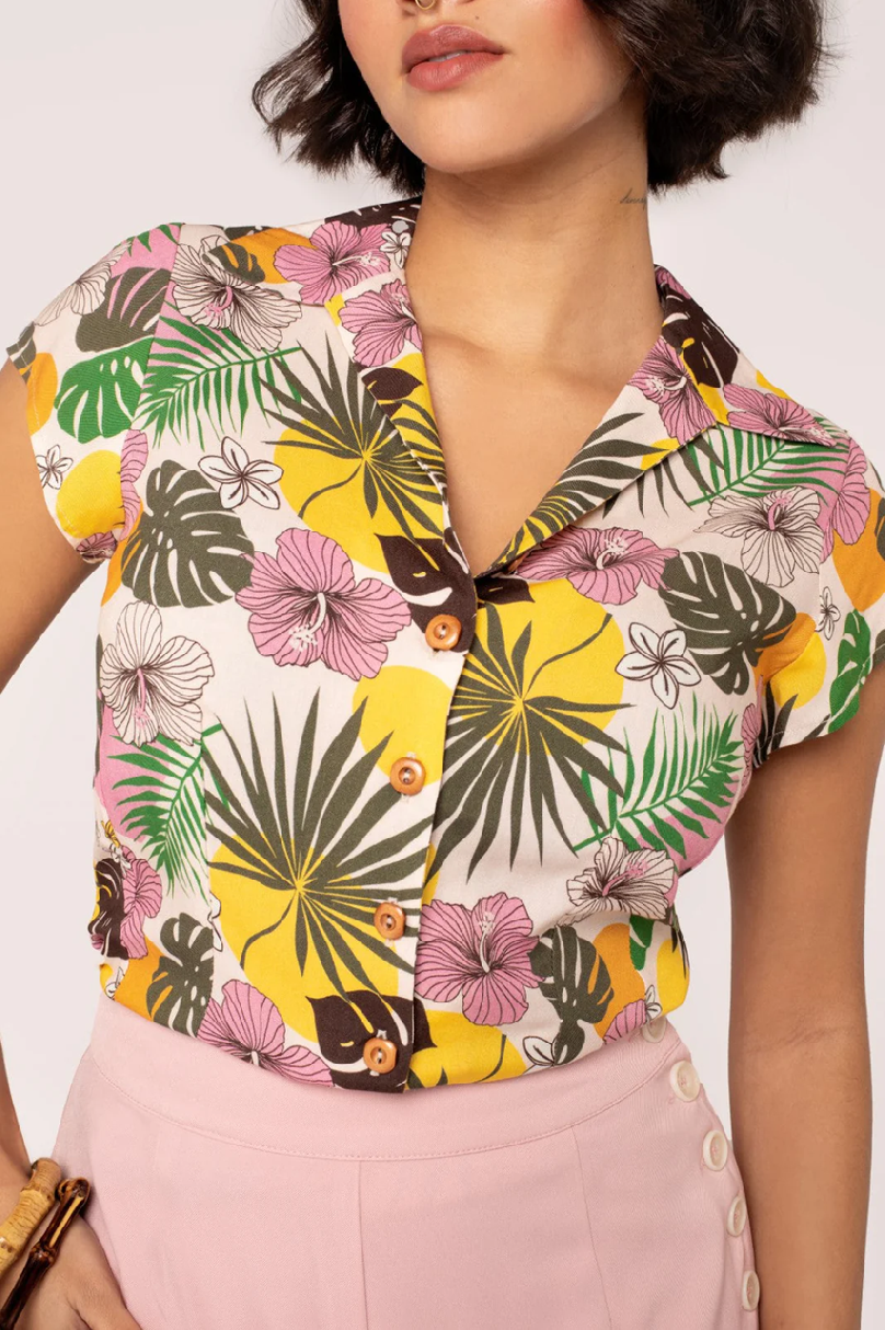 Hell Bunny retro halenka Benita Velikost: XS (UK 8)