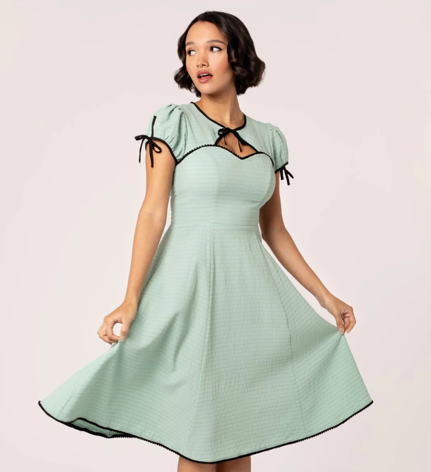 Hell Bunny retro šaty Casey Velikost: XS (UK 8)