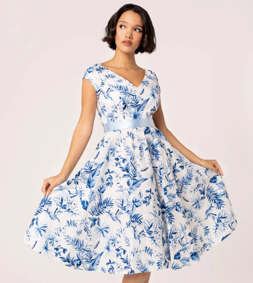 Hell Bunny retro šaty Amazilia Velikost: XS (UK 8)