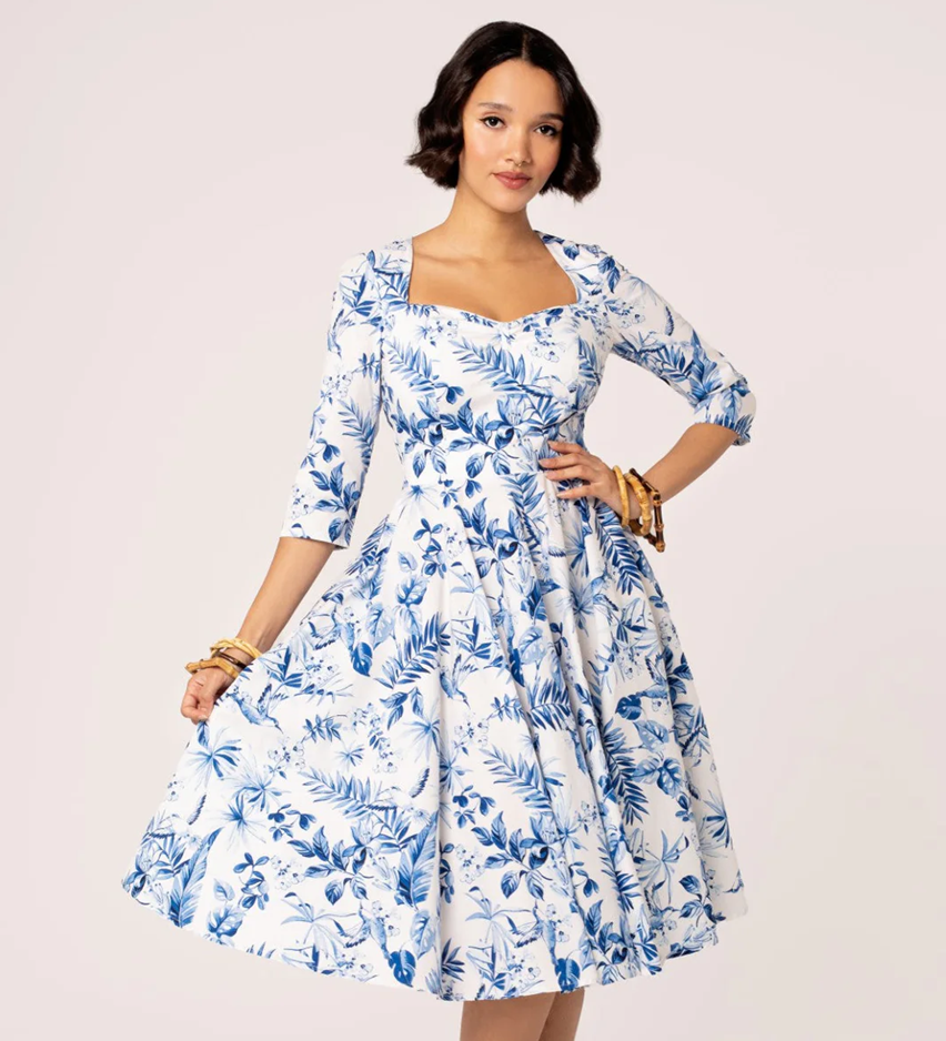 Hell Bunny retro šaty Adeline Velikost: M (UK 12)