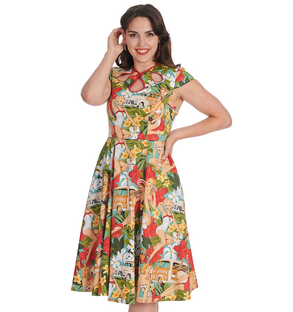 Banned Retro šaty Tropic Dreamer Velikost: XS (UK 8)