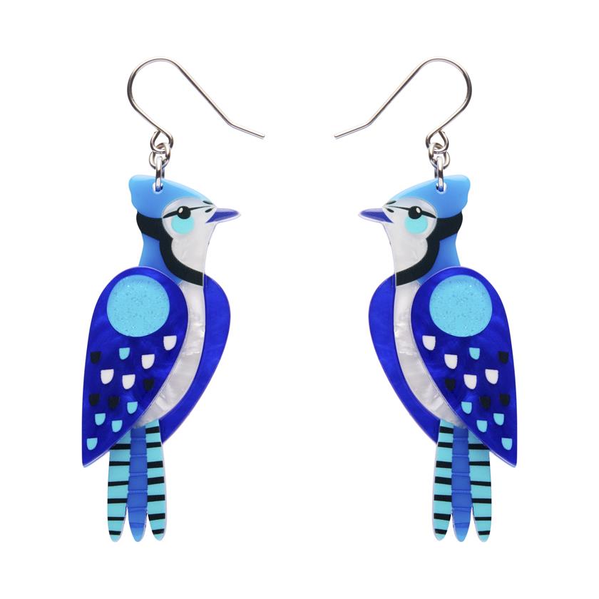 Erstwilder náušnice The Boisterous Blue Jay