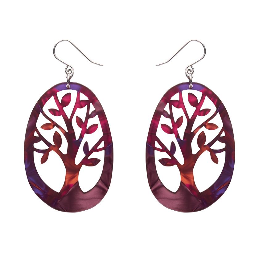 Erstwilder Essentials náušnice Tree - Maroon