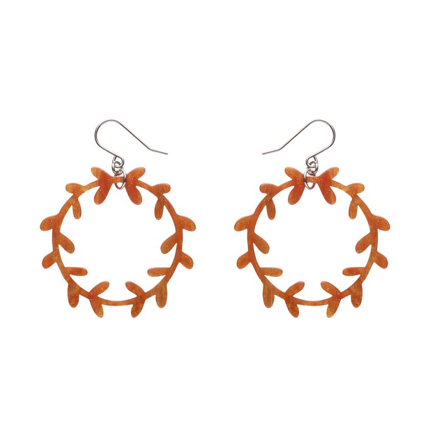 Erstwilder Essentials náušnice Wreath - Orange