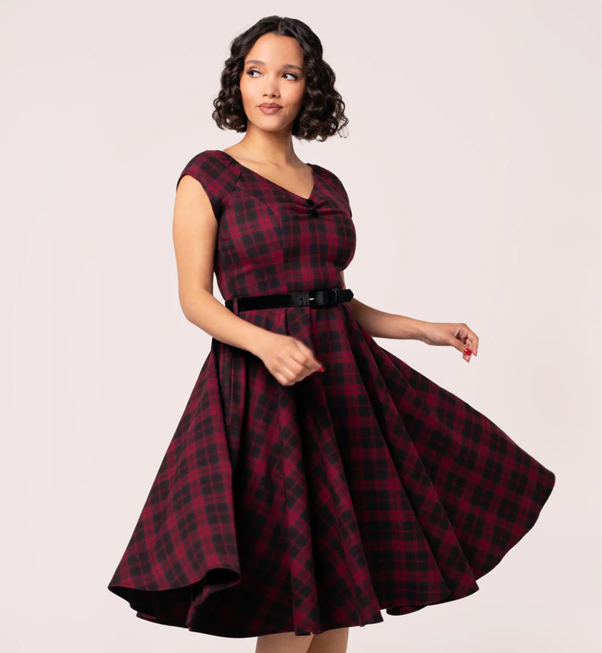 Hell Bunny retro šaty Carmina Velikost: XS (UK 8)