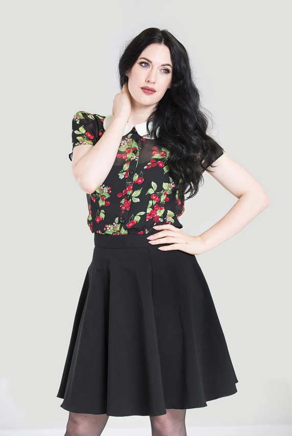 Hell Bunny sukně Gabby - Black Velikost: 3XL (UK 20)