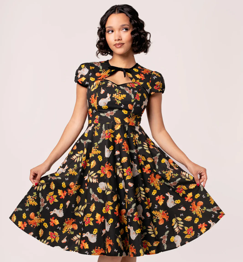 Hell Bunny retro šaty Grizedale Velikost: XS (UK 8)