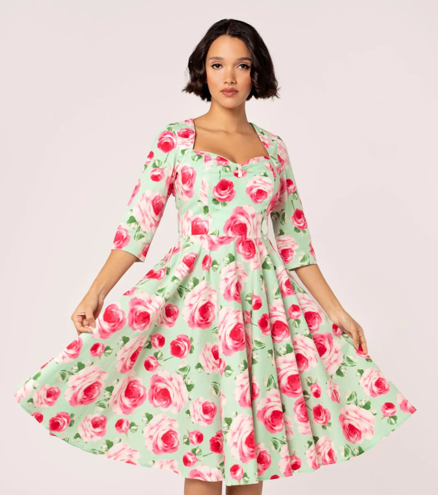 Hell Bunny retro šaty Claire Velikost: XS (UK 8)